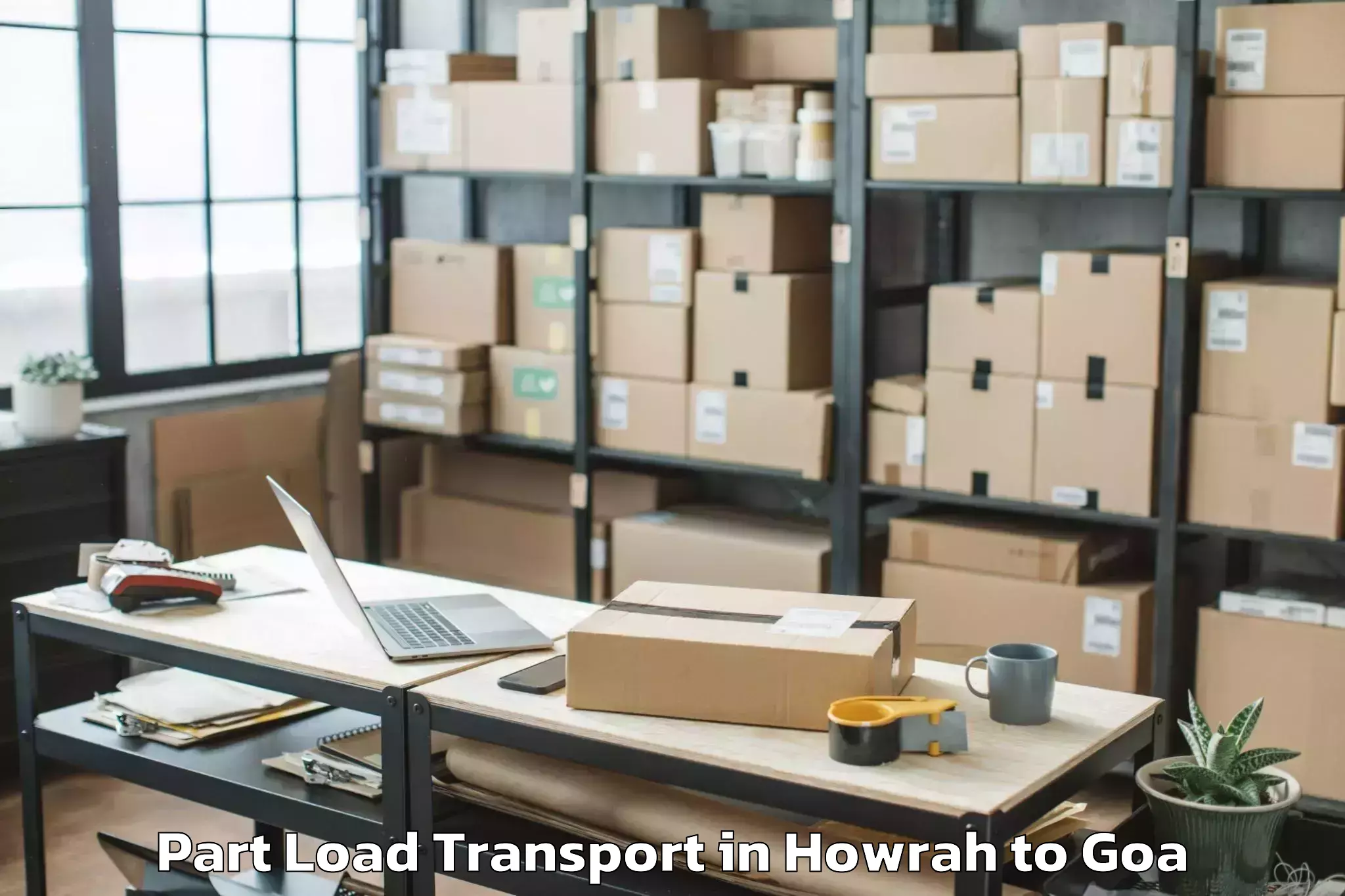 Book Howrah to Quepem Part Load Transport Online